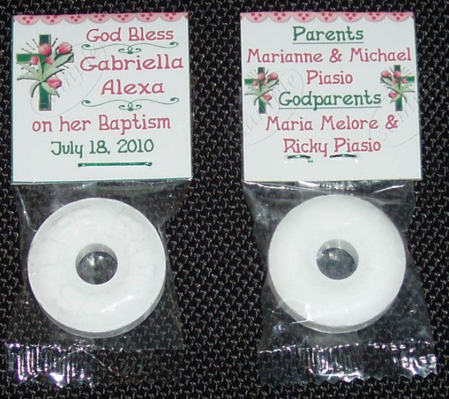 Qty. of 20 Baptism Mint Toppers (assembled with candy)